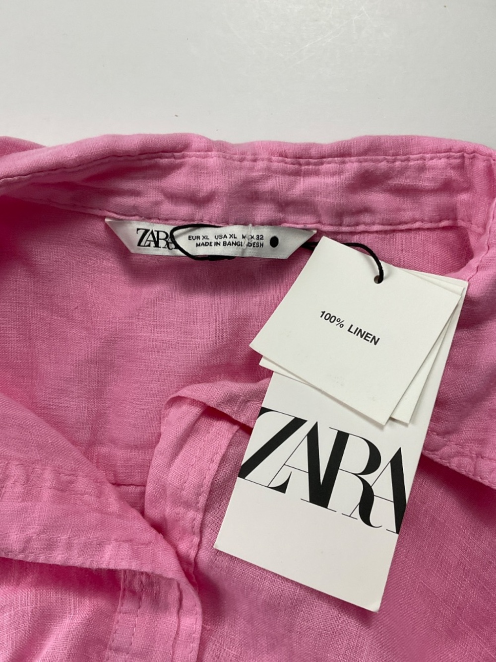 ZARA 100% Linen Shirt NWT - Picture 4 of 6
